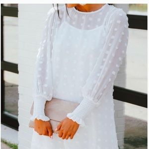 white shift dress